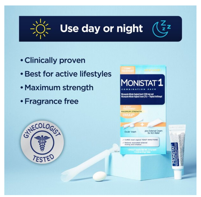 Monistat 1-Day Yeast Infection Ovule Insert Treatment