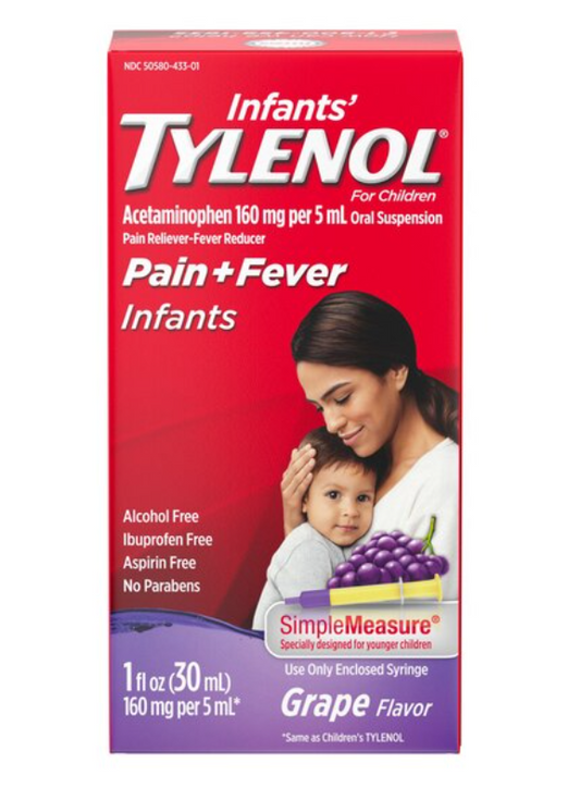 Infants' Tylenol Pain & Fever Oral Suspension Medicine