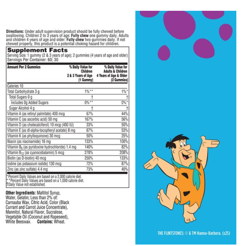 Flintstones Sugar Free Multivitamin Gummies