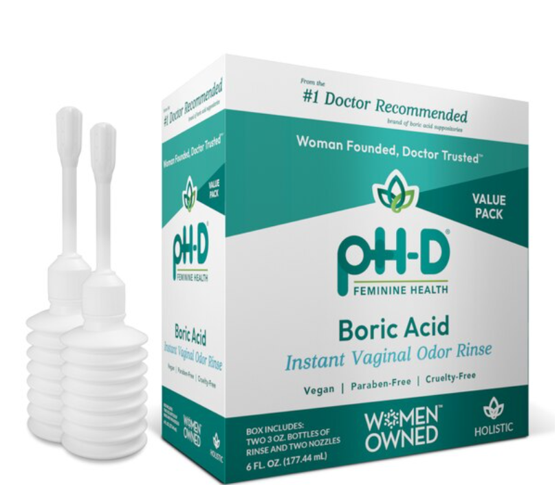 pH-D Boric Acid Instant Vaginal Odor Rinse, 3 OZ, 2 CT
