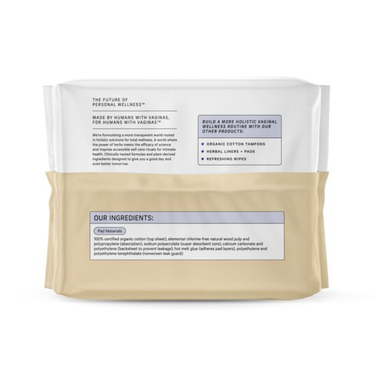 Organic Top Sheet Non Herbal Pad, Super, 16 Count. Honey Pot