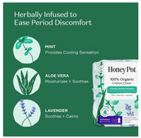 Organic Top Sheet Non Herbal Pad, Super, 16 Count. Honey Pot