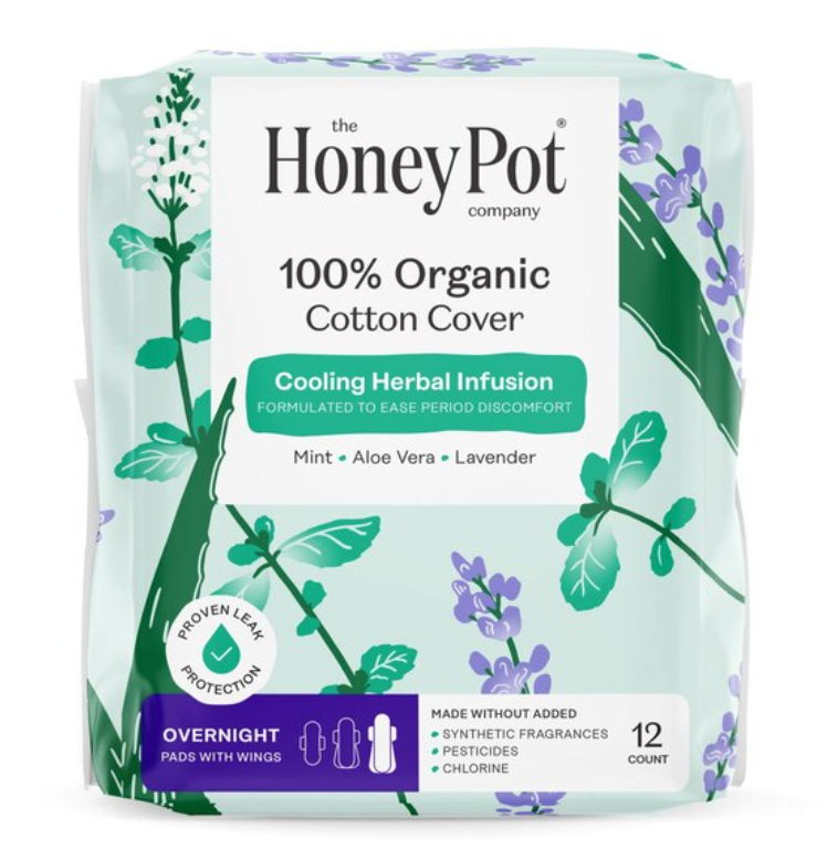 Organic Top Sheet Non Herbal Pad, Super, 16 Count. Honey Pot